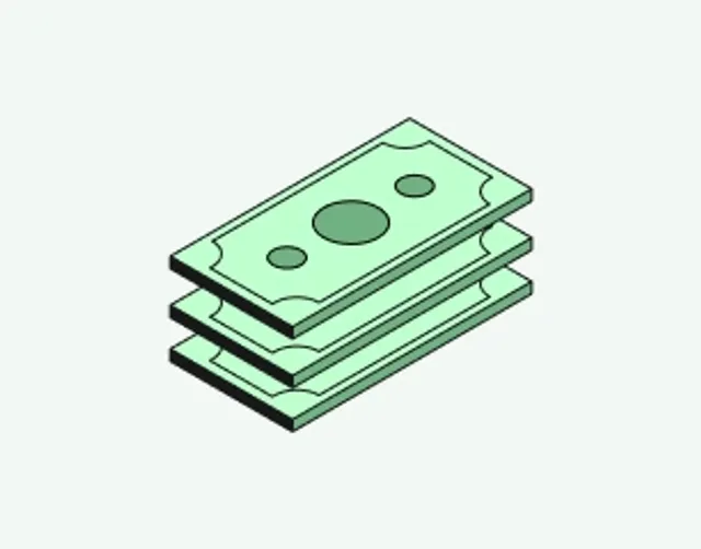 Illustration of a stack of banknotes