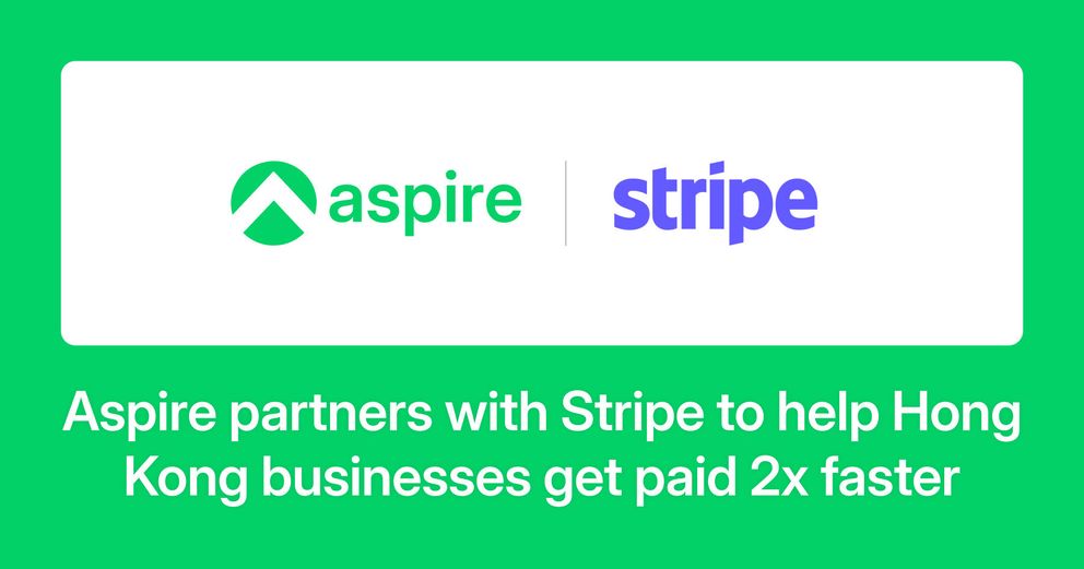 Aspire partners with Stripe to help Hong Kong businesses get paid 2x faster