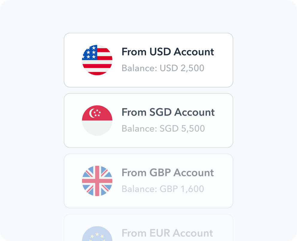 Aspire multi-currency account