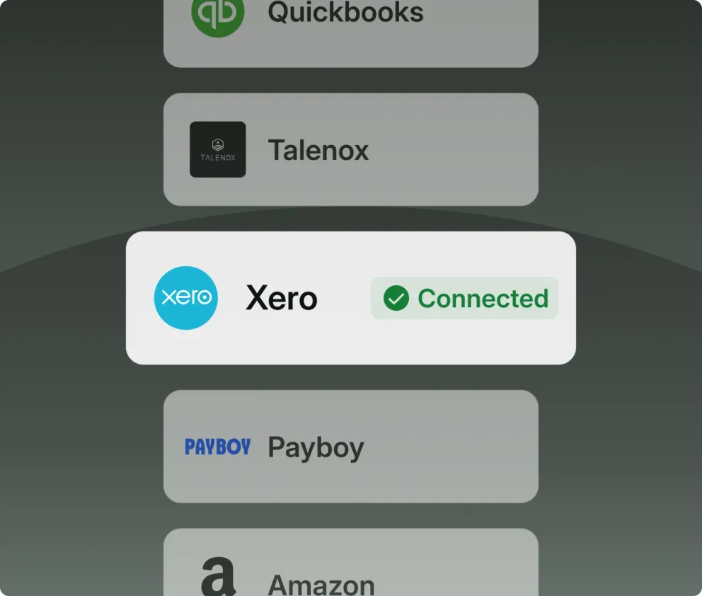 Aspire connected to an accounting tool