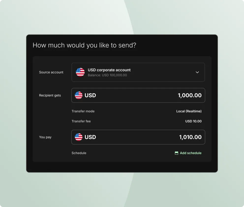 Aspire international payments