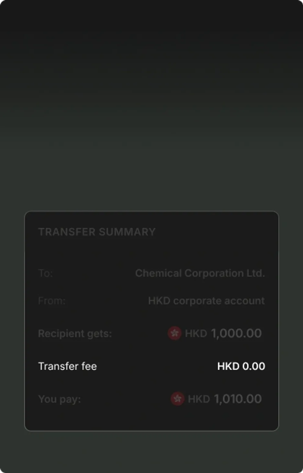 Aspire transaction charges