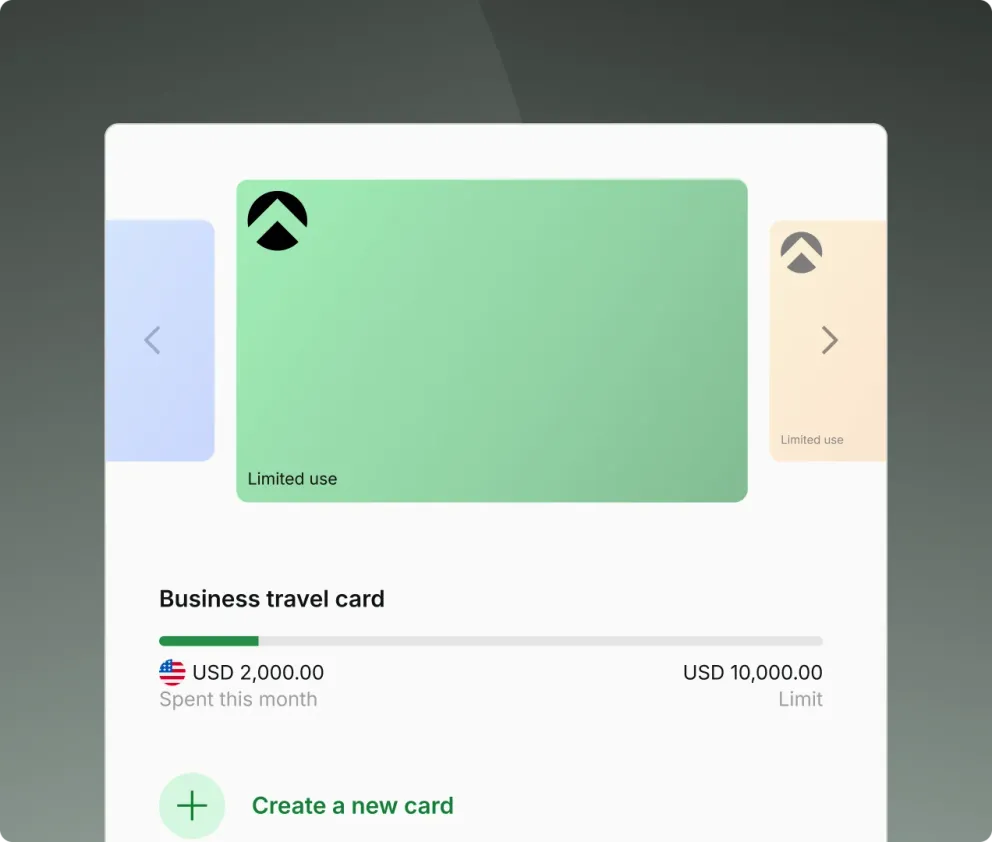 Aspire virtual corporate cards