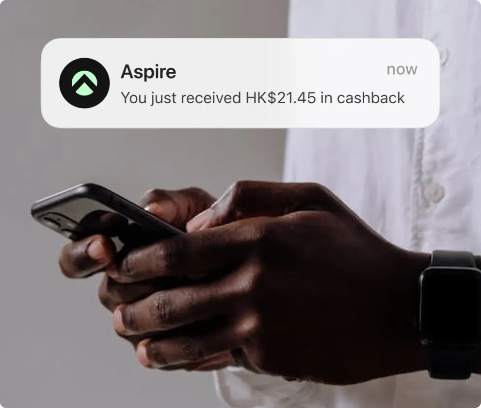 Aspire cashback on corporate card spend