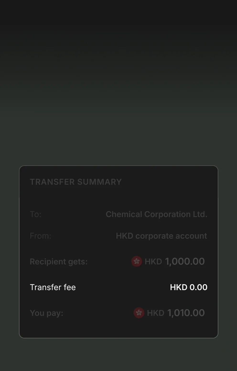 Aspire transaction charges