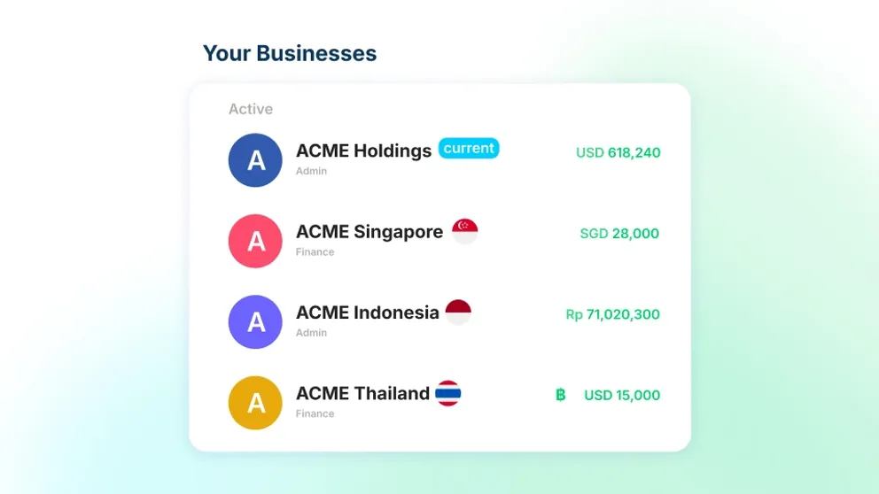 Manage cash across global subsidiaries with ease