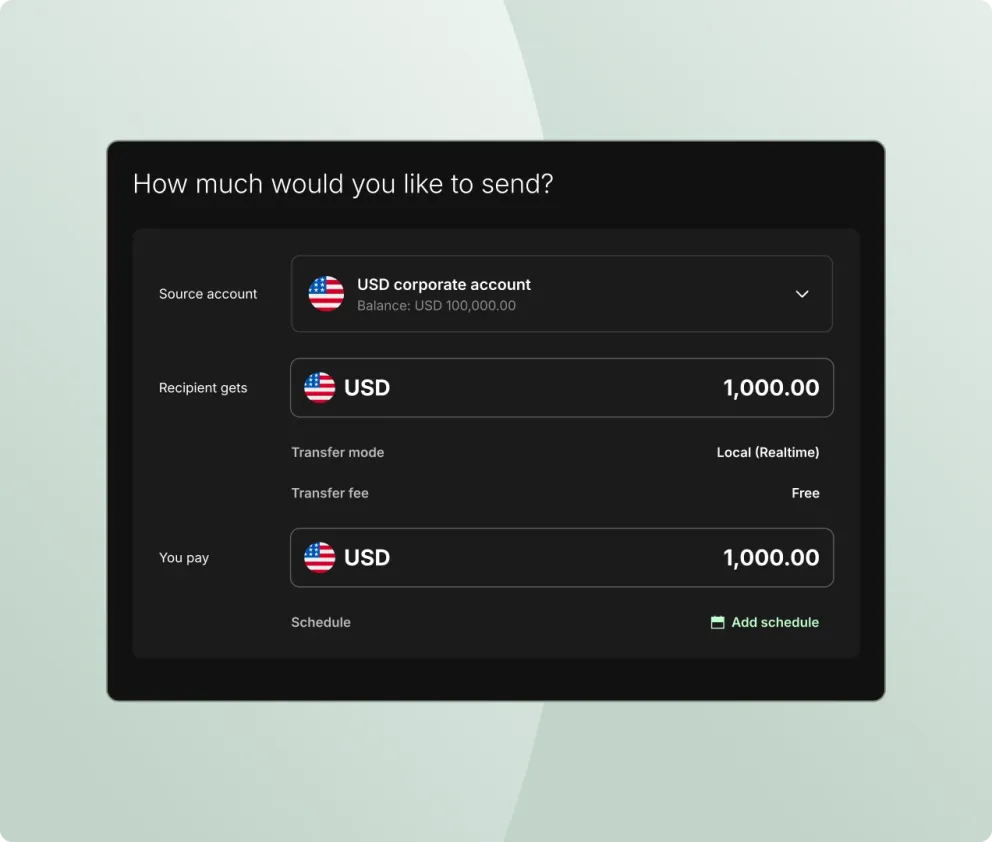 Real-time transfers