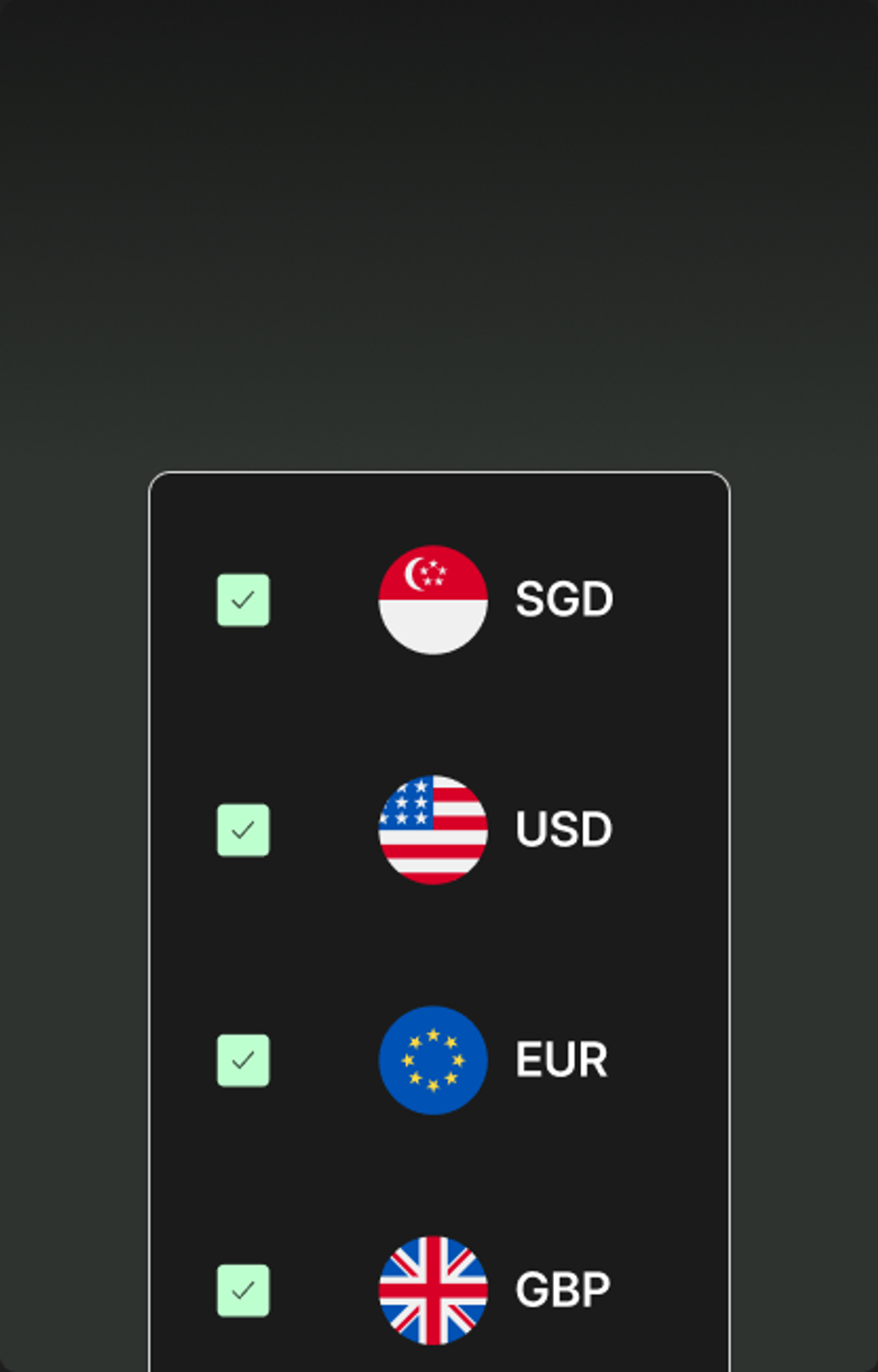 The tier-1 markets where AspireX collects funds locally