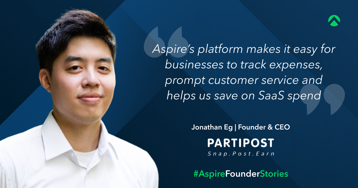 Jonathan EG CEO and Founder of Partipost testimonials on Aspire