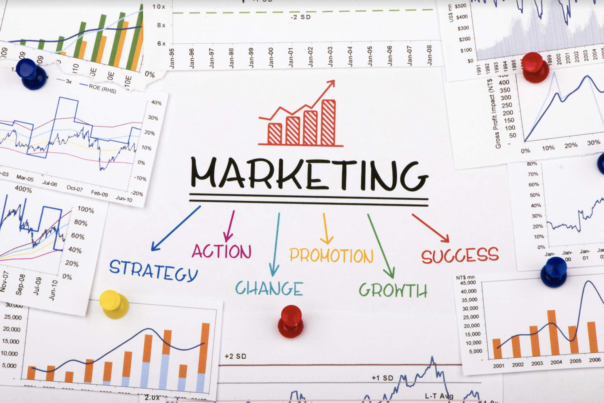 The concept of marketing in setting up a marketing agency. CC: Cacaroot on Adobe Stock