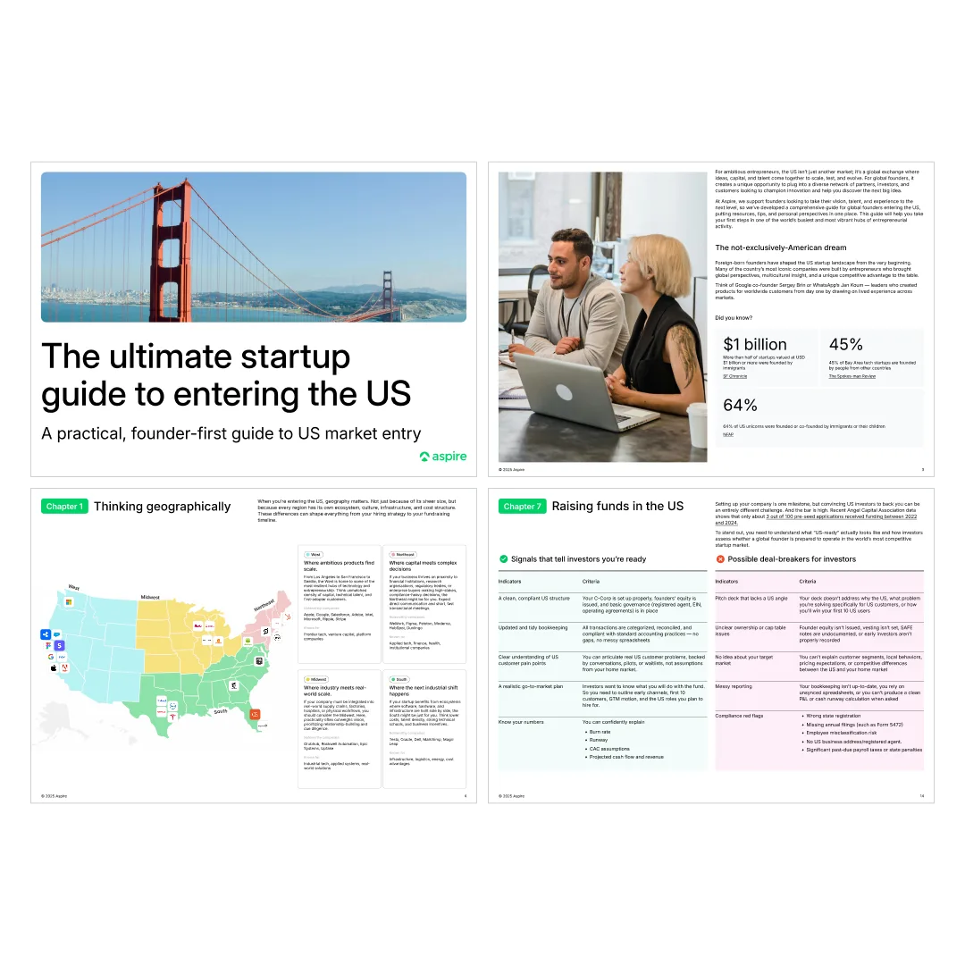 The ultimate startup guide to entering the US — booklet