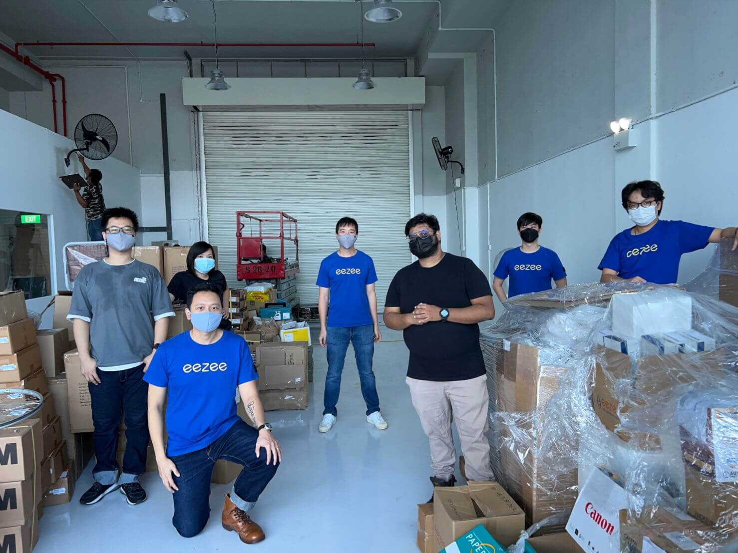 The Eezee team at one of their fulfillment centers