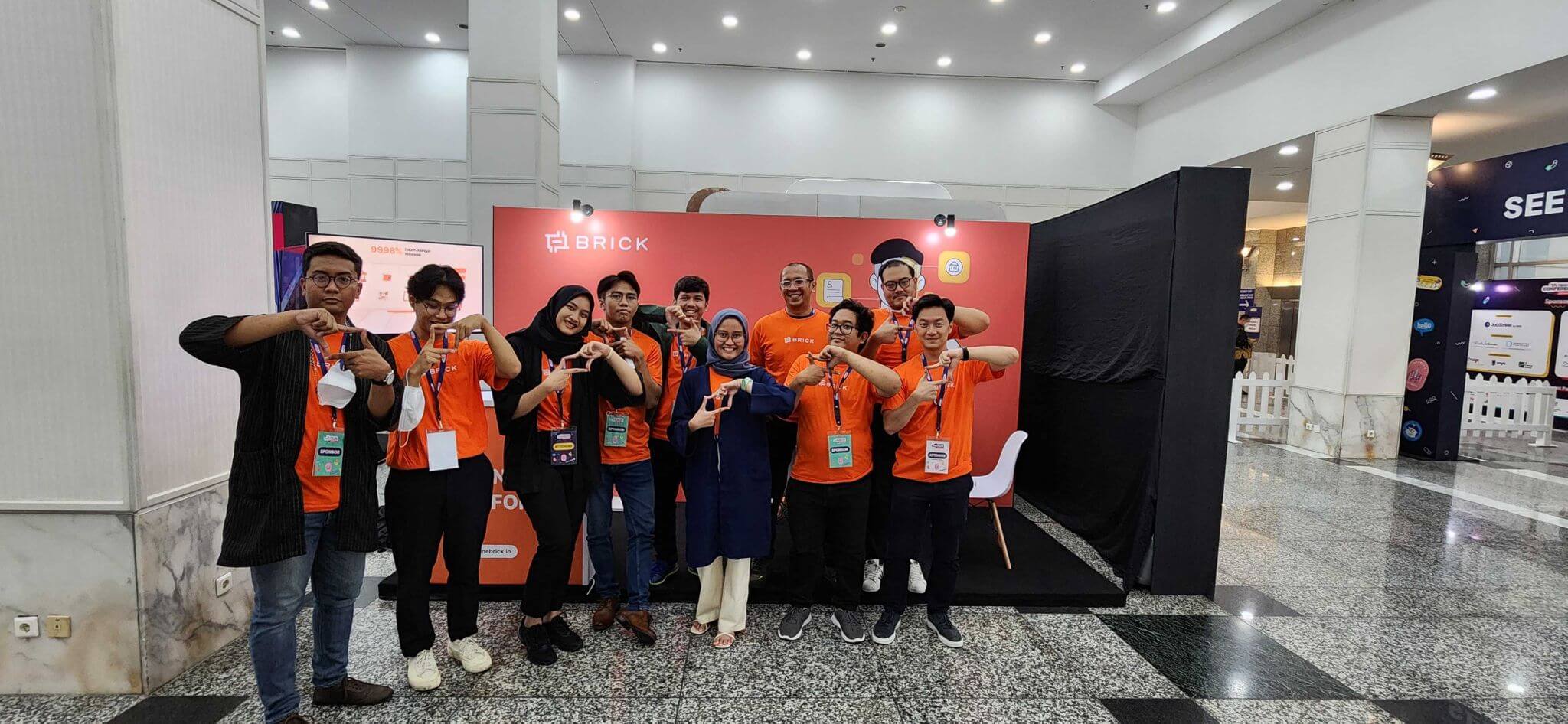 The Brick team at the Tech in Asia Indonesia conference